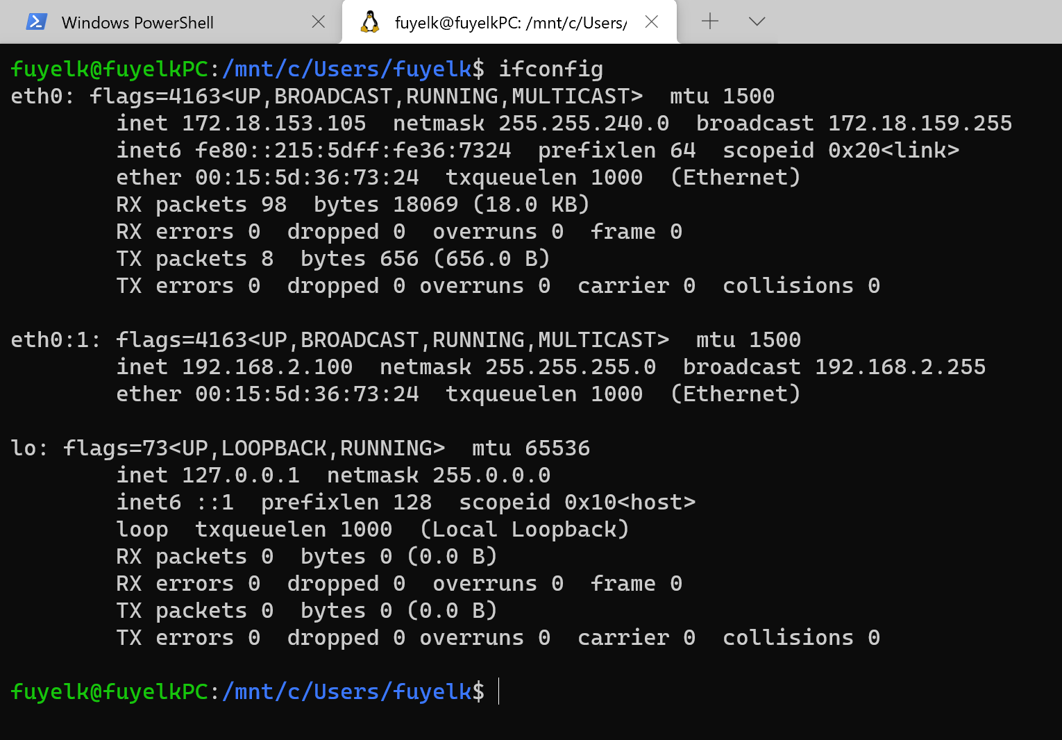 WSL2设置静态IP